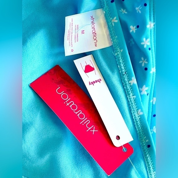 Xhilaration Women’s Baby Blue Floral Bikini Bottom Medium Size - Picture 10 of 10